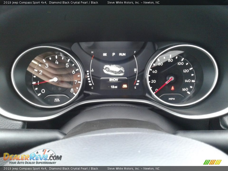 2019 Jeep Compass Sport 4x4 Diamond Black Crystal Pearl / Black Photo #19