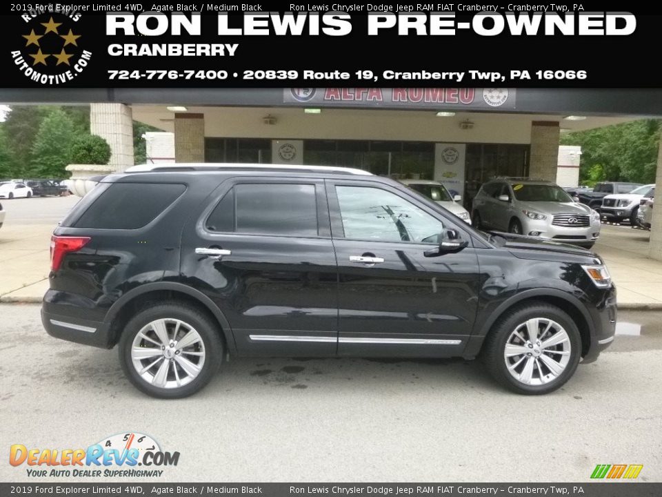 2019 Ford Explorer Limited 4WD Agate Black / Medium Black Photo #1