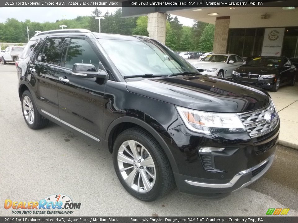 2019 Ford Explorer Limited 4WD Agate Black / Medium Black Photo #3