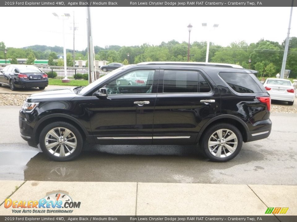2019 Ford Explorer Limited 4WD Agate Black / Medium Black Photo #6