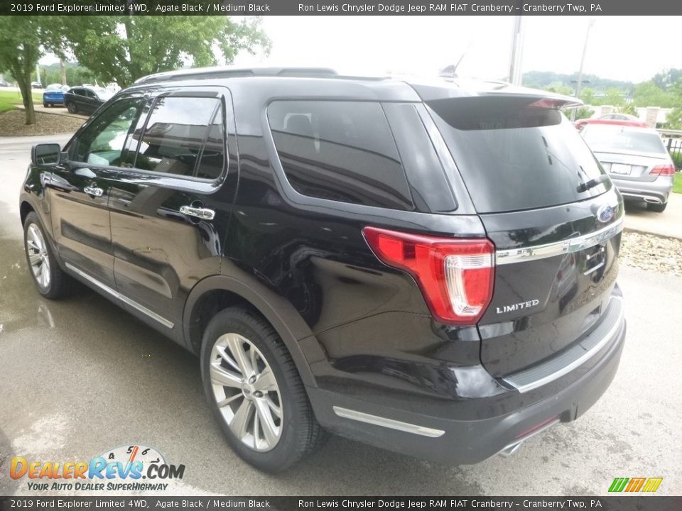 2019 Ford Explorer Limited 4WD Agate Black / Medium Black Photo #7
