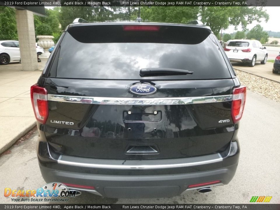 2019 Ford Explorer Limited 4WD Agate Black / Medium Black Photo #8