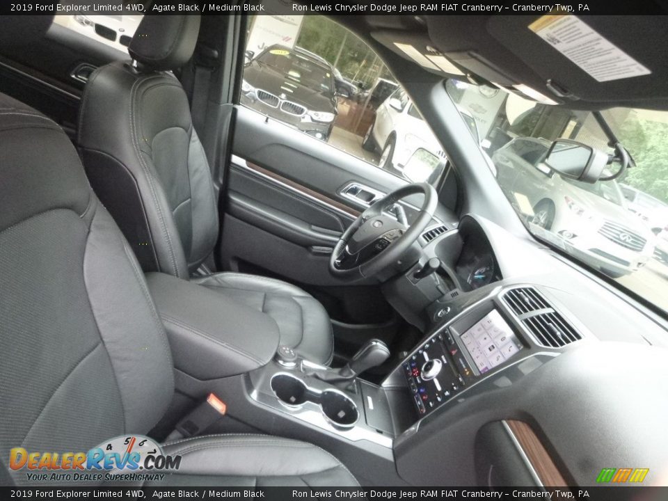 2019 Ford Explorer Limited 4WD Agate Black / Medium Black Photo #11