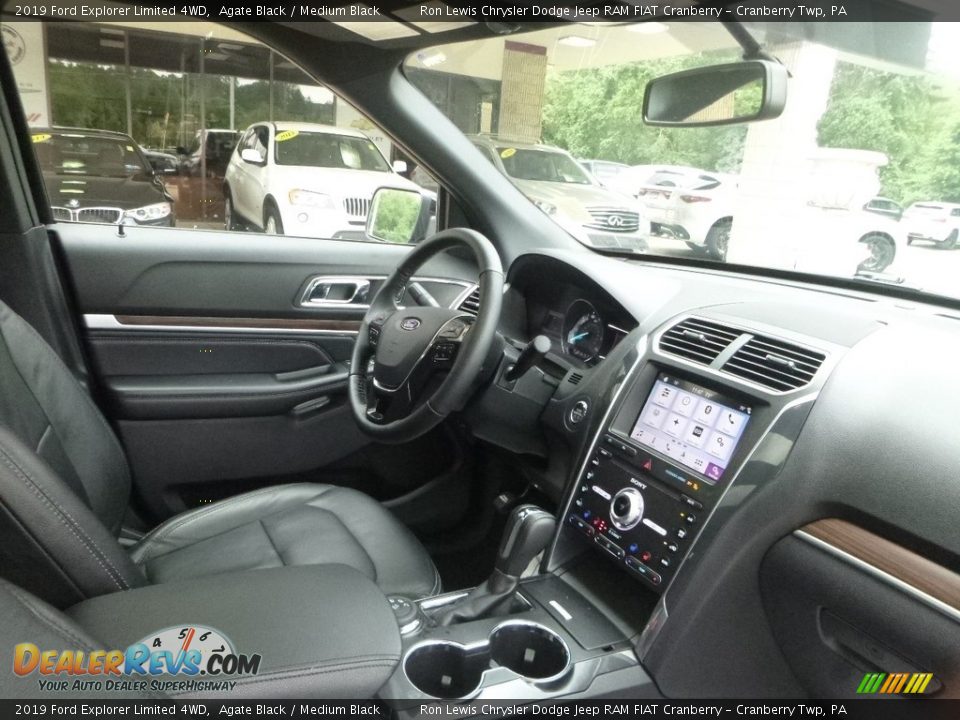 2019 Ford Explorer Limited 4WD Agate Black / Medium Black Photo #12