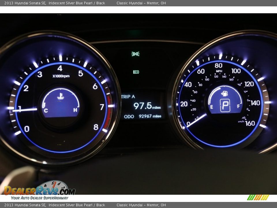 2013 Hyundai Sonata SE Iridescent Silver Blue Pearl / Black Photo #8