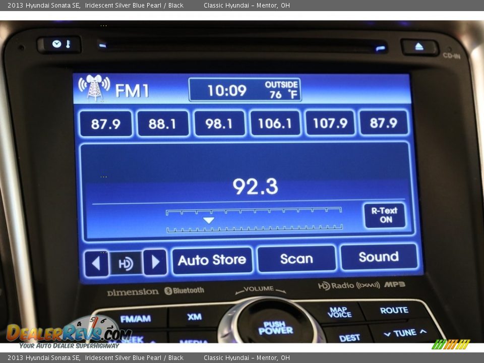 2013 Hyundai Sonata SE Iridescent Silver Blue Pearl / Black Photo #11