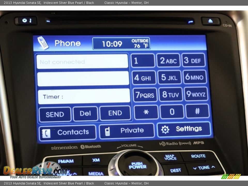 2013 Hyundai Sonata SE Iridescent Silver Blue Pearl / Black Photo #12