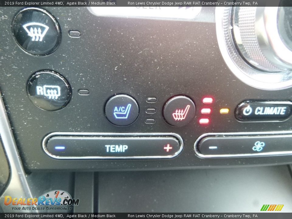 2019 Ford Explorer Limited 4WD Agate Black / Medium Black Photo #20