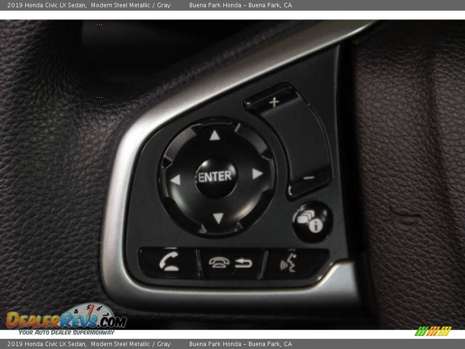 2019 Honda Civic LX Sedan Modern Steel Metallic / Gray Photo #21