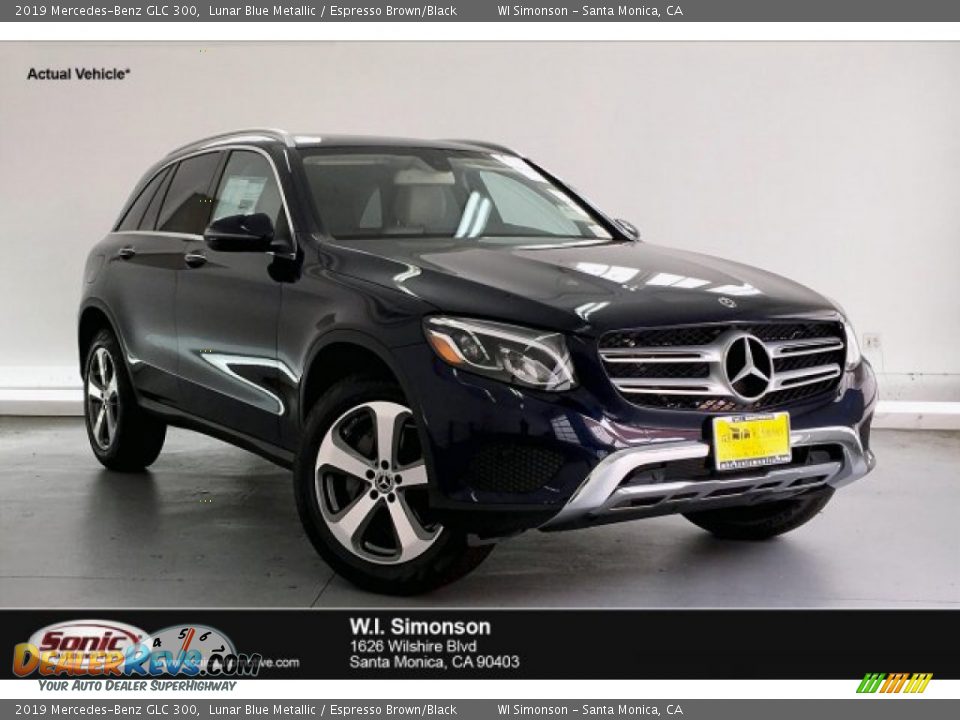 2019 Mercedes-Benz GLC 300 Lunar Blue Metallic / Espresso Brown/Black Photo #1