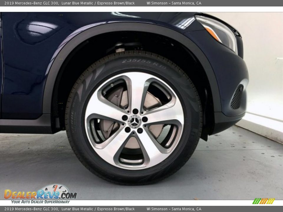 2019 Mercedes-Benz GLC 300 Lunar Blue Metallic / Espresso Brown/Black Photo #9
