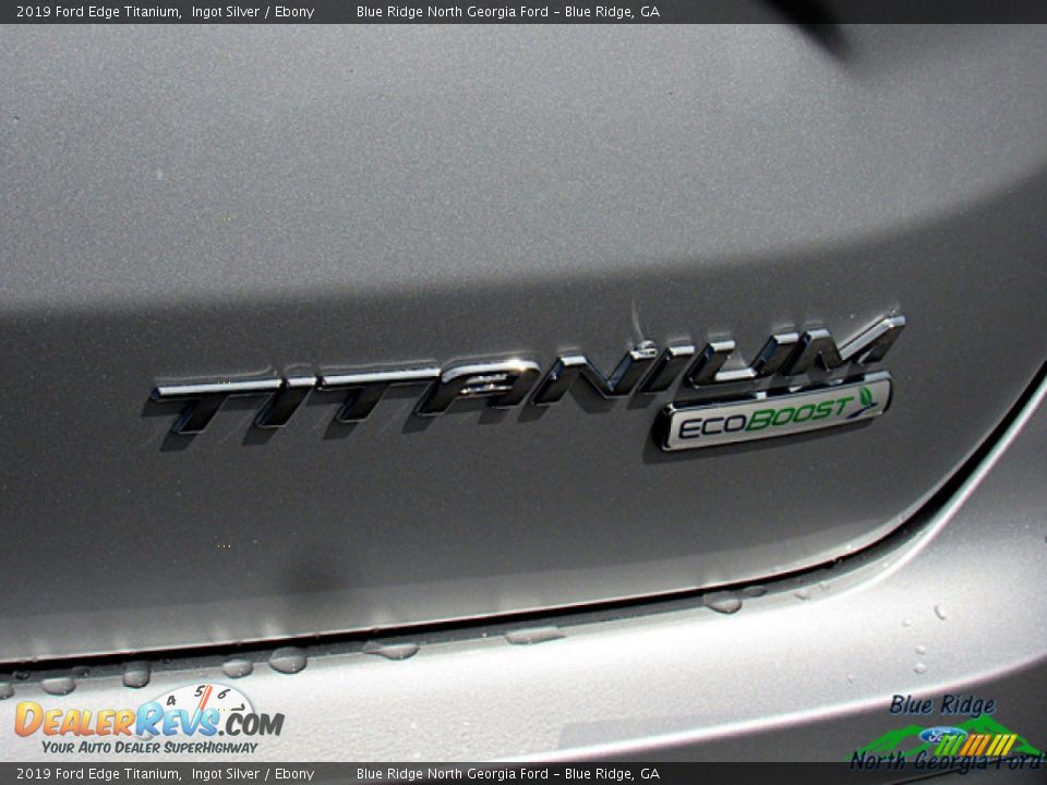 2019 Ford Edge Titanium Ingot Silver / Ebony Photo #34