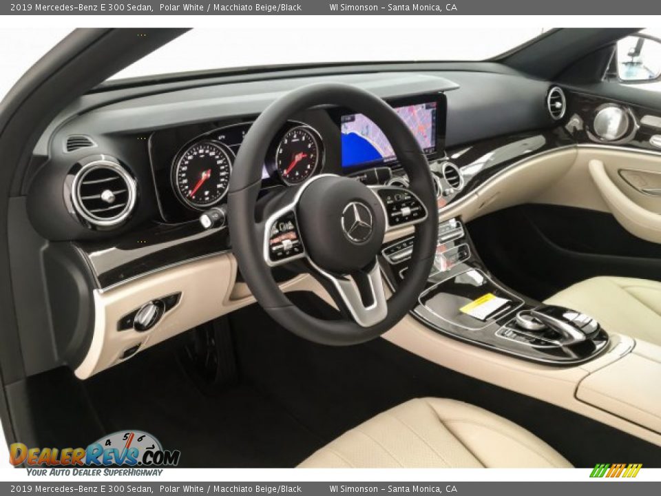 2019 Mercedes-Benz E 300 Sedan Polar White / Macchiato Beige/Black Photo #4