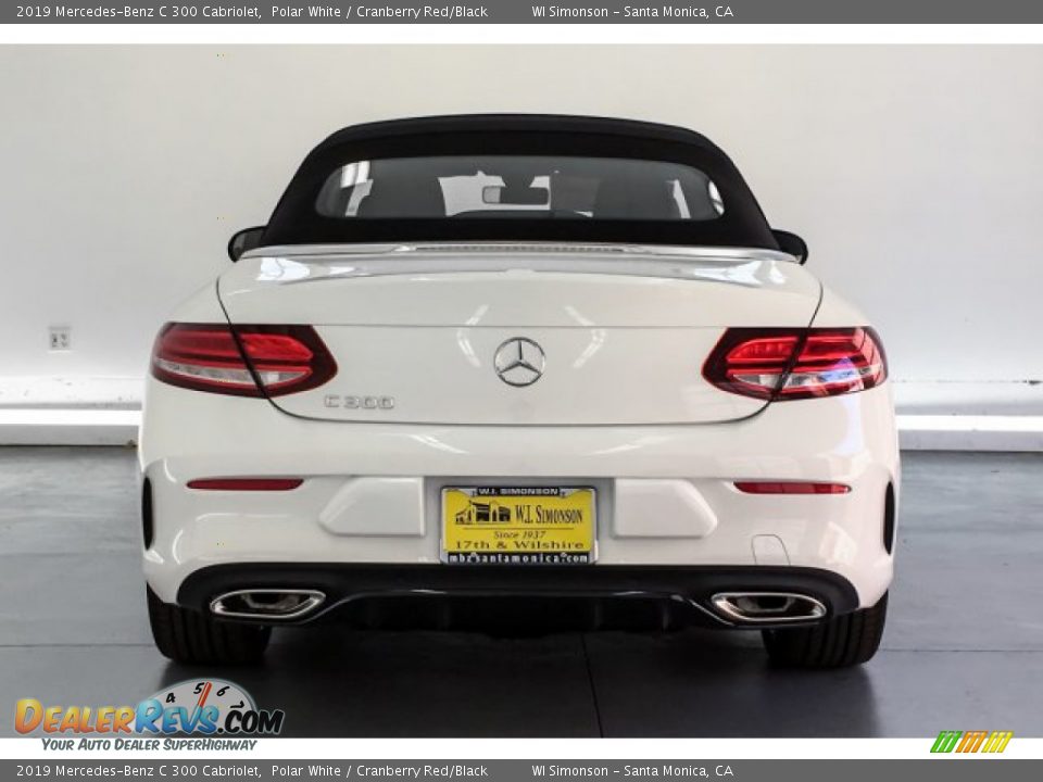 2019 Mercedes-Benz C 300 Cabriolet Polar White / Cranberry Red/Black Photo #3
