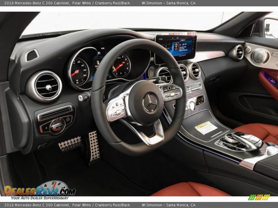 2019 Mercedes-Benz C 300 Cabriolet Polar White / Cranberry Red/Black Photo #4