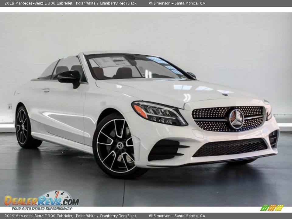 2019 Mercedes-Benz C 300 Cabriolet Polar White / Cranberry Red/Black Photo #10