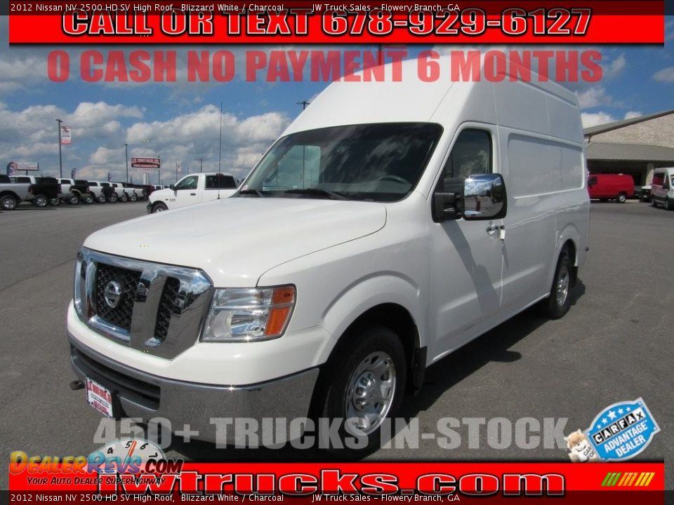 2012 Nissan NV 2500 HD SV High Roof Blizzard White / Charcoal Photo #1