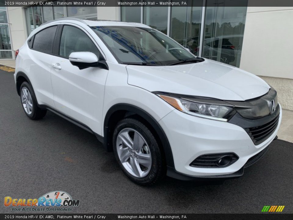 2019 Honda HR-V EX AWD Platinum White Pearl / Gray Photo #2
