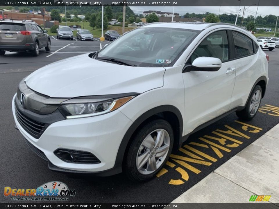 2019 Honda HR-V EX AWD Platinum White Pearl / Gray Photo #4