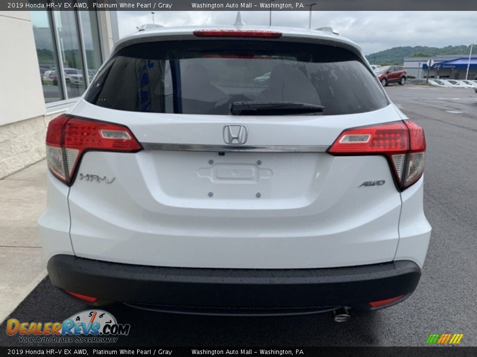 2019 Honda HR-V EX AWD Platinum White Pearl / Gray Photo #6