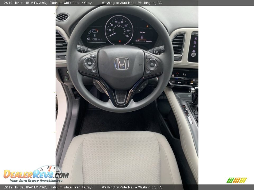 2019 Honda HR-V EX AWD Platinum White Pearl / Gray Photo #13