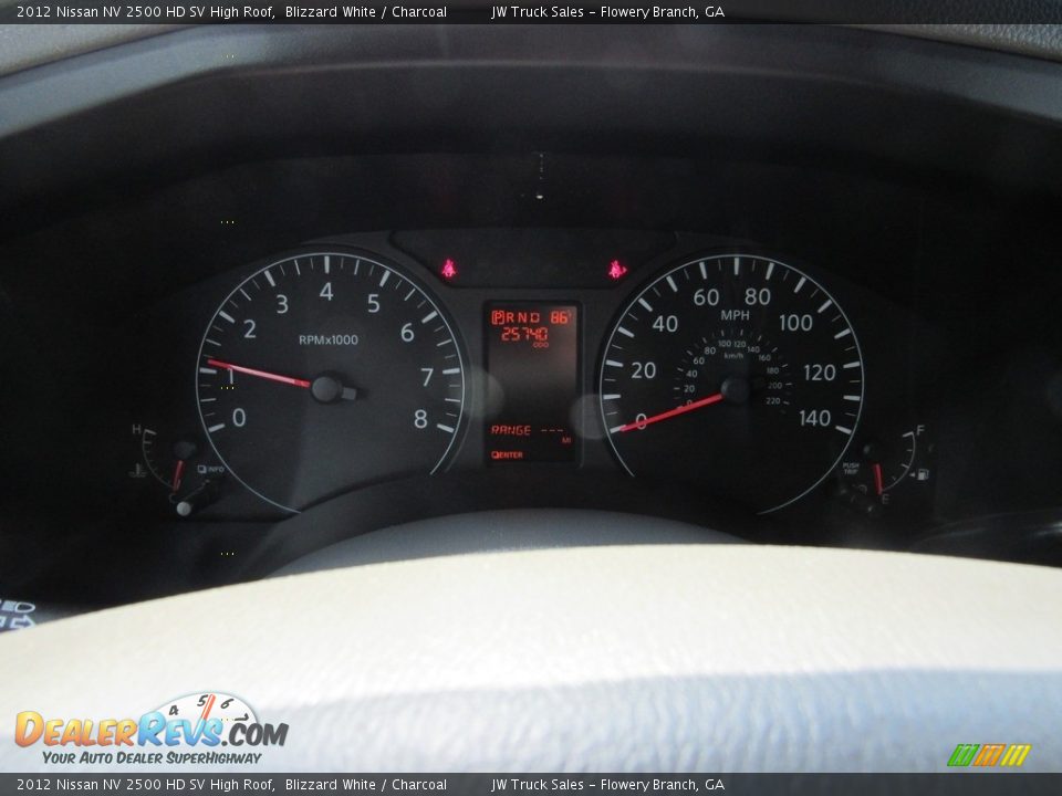2012 Nissan NV 2500 HD SV High Roof Blizzard White / Charcoal Photo #29