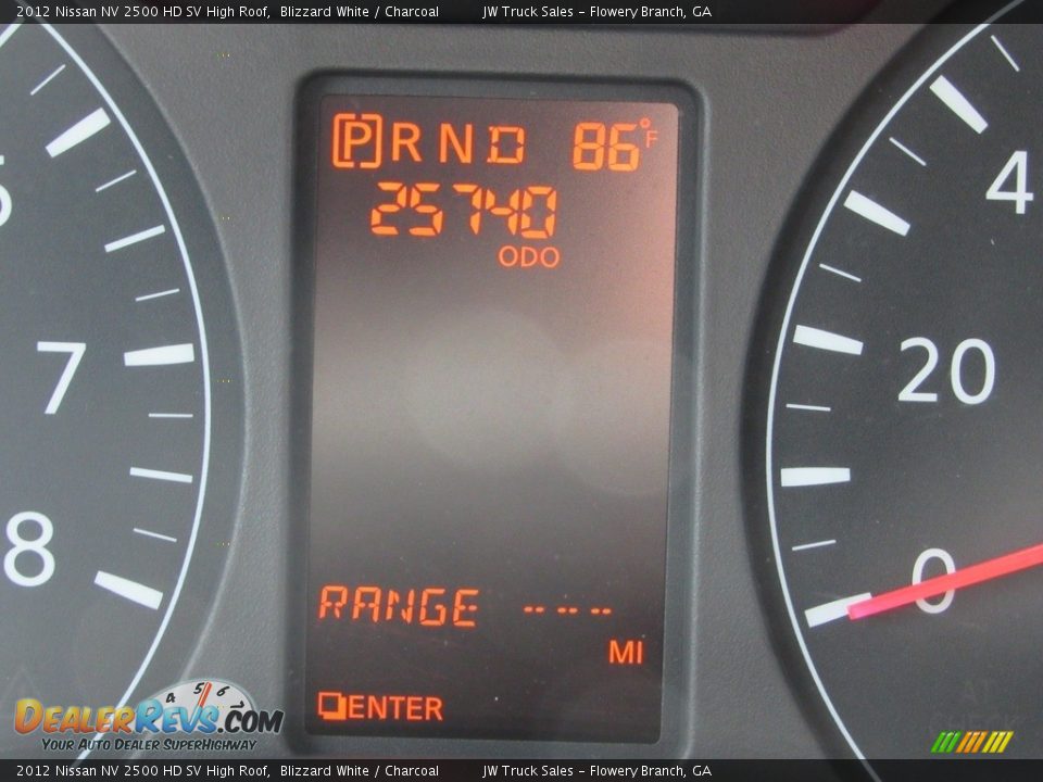 2012 Nissan NV 2500 HD SV High Roof Blizzard White / Charcoal Photo #30
