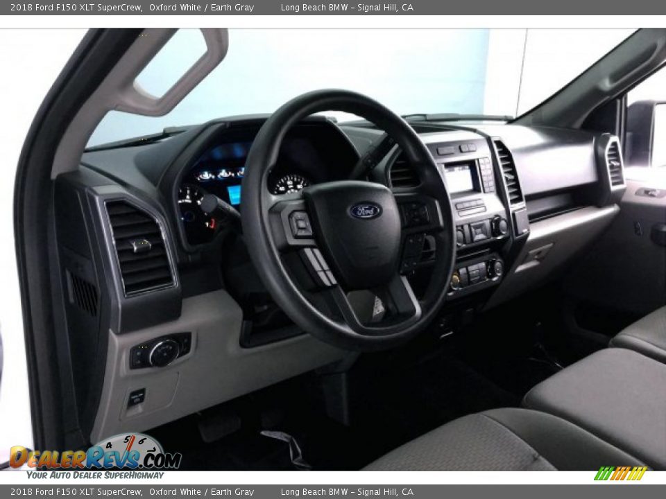 2018 Ford F150 XLT SuperCrew Oxford White / Earth Gray Photo #17