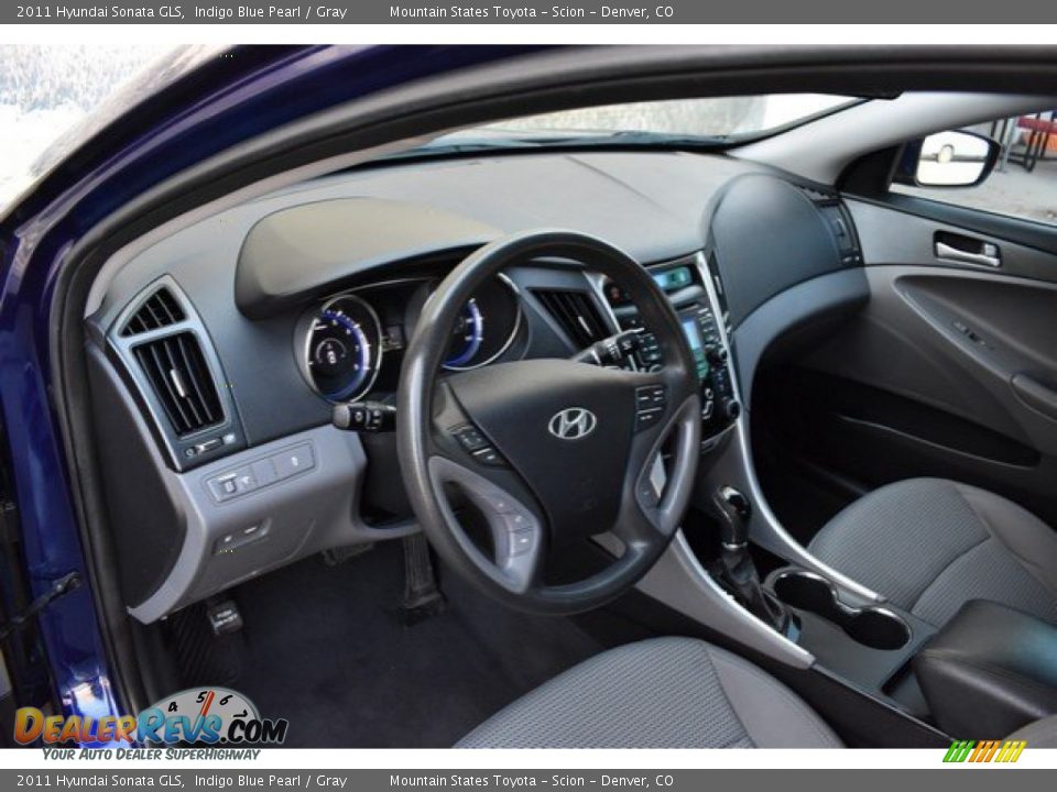 2011 Hyundai Sonata GLS Indigo Blue Pearl / Gray Photo #10