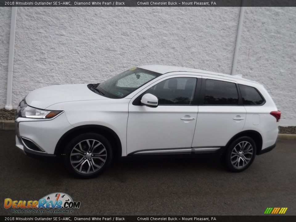 2018 Mitsubishi Outlander SE S-AWC Diamond White Pearl / Black Photo #2