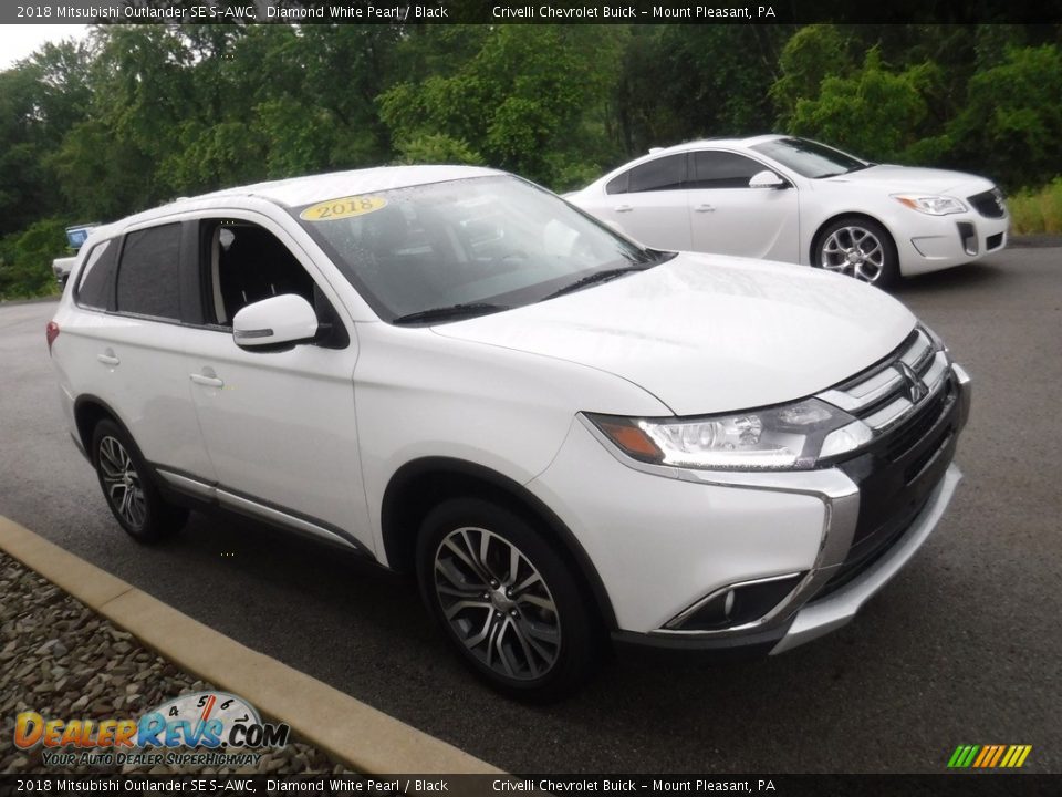 2018 Mitsubishi Outlander SE S-AWC Diamond White Pearl / Black Photo #6