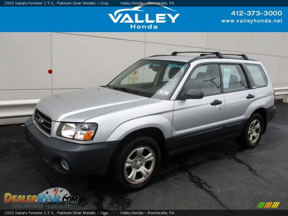 2003 Subaru Forester 2.5 X Platinum Silver Metallic / Gray Photo #1