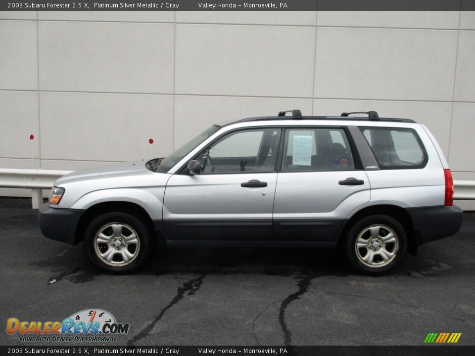 2003 Subaru Forester 2.5 X Platinum Silver Metallic / Gray Photo #2