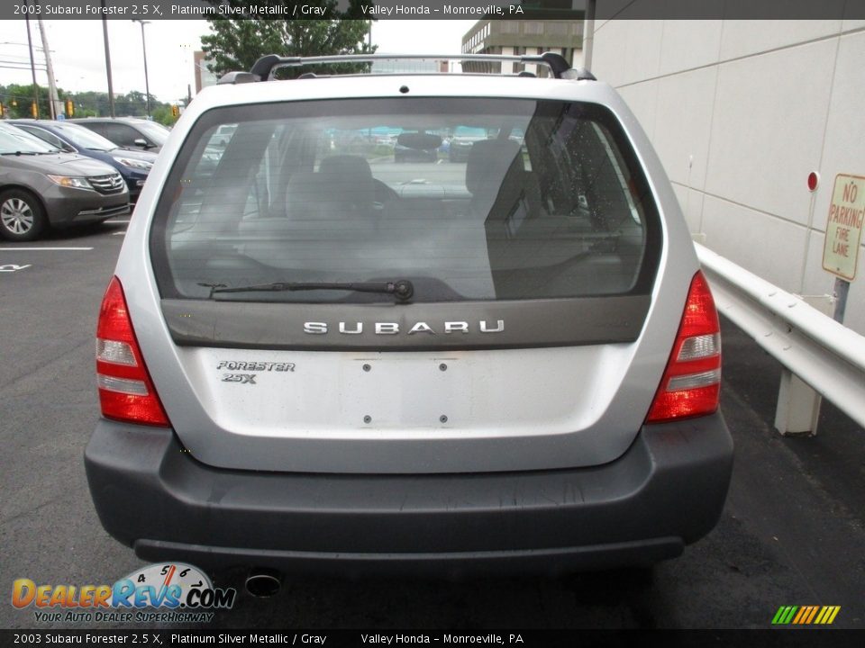 2003 Subaru Forester 2.5 X Platinum Silver Metallic / Gray Photo #4