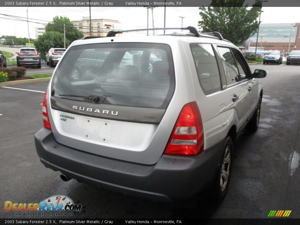 2003 Subaru Forester 2.5 X Platinum Silver Metallic / Gray Photo #5
