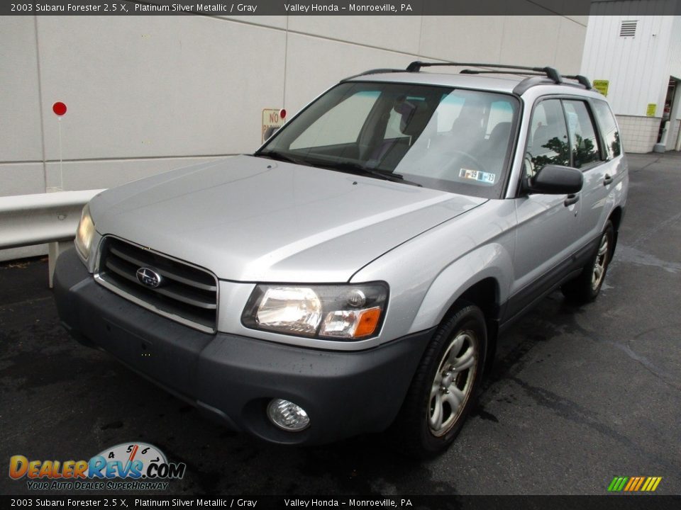 2003 Subaru Forester 2.5 X Platinum Silver Metallic / Gray Photo #8