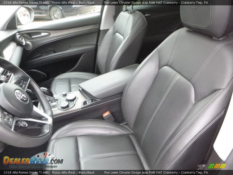 2018 Alfa Romeo Stelvio Ti AWD Rosso Alfa (Red) / Black/Black Photo #15