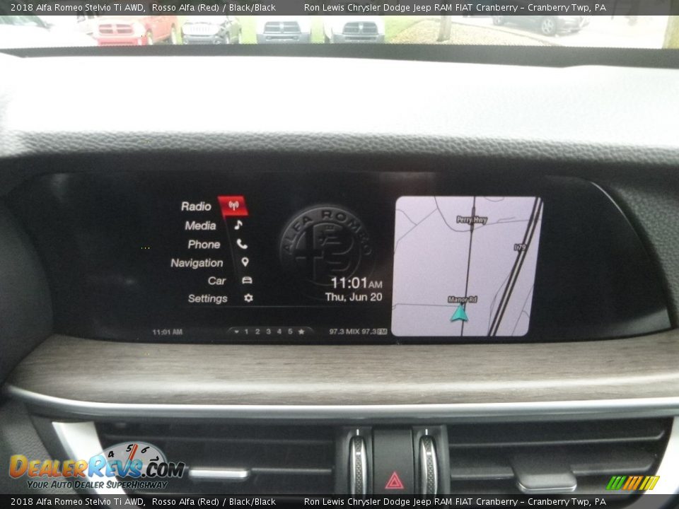 2018 Alfa Romeo Stelvio Ti AWD Rosso Alfa (Red) / Black/Black Photo #17
