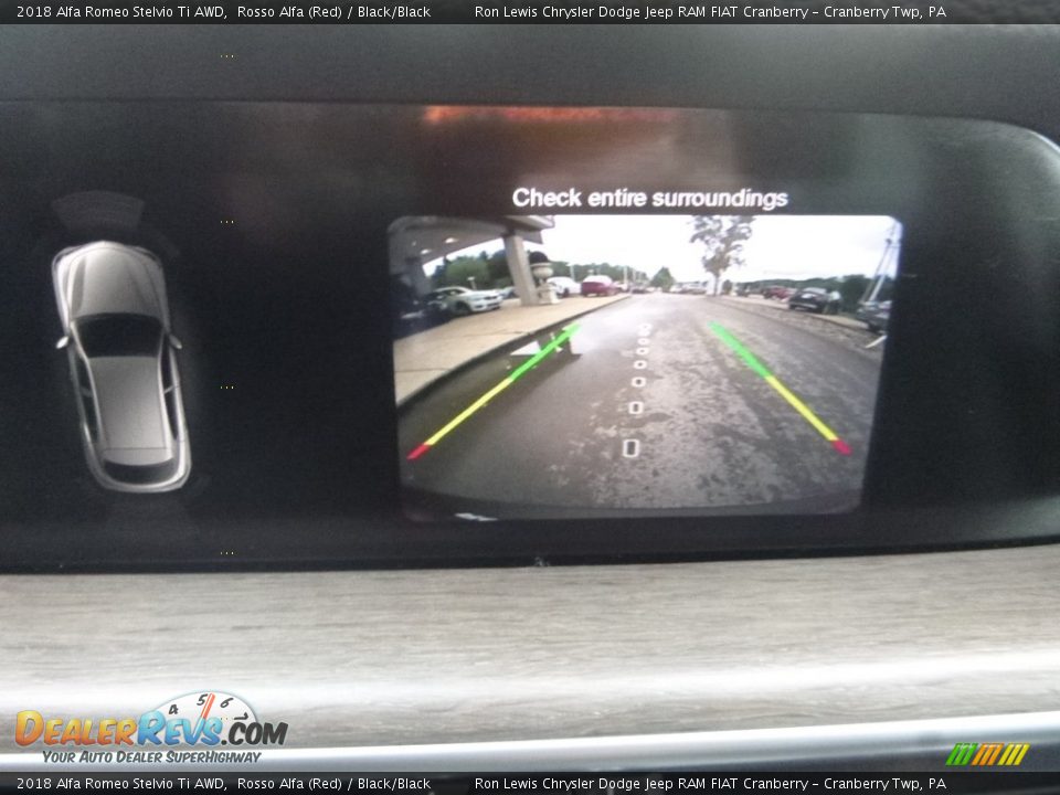 2018 Alfa Romeo Stelvio Ti AWD Rosso Alfa (Red) / Black/Black Photo #18