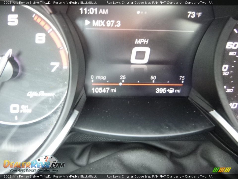 2018 Alfa Romeo Stelvio Ti AWD Rosso Alfa (Red) / Black/Black Photo #19