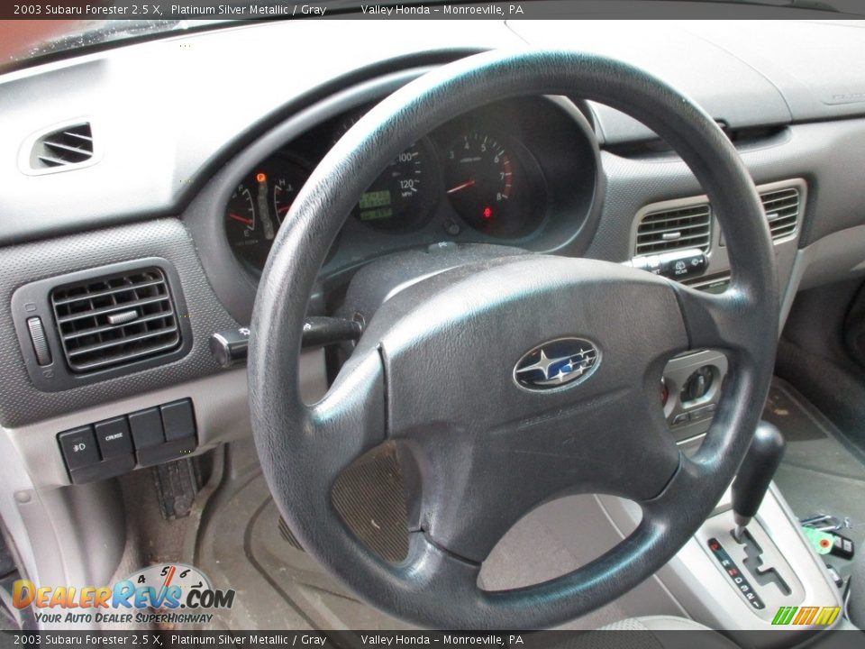 2003 Subaru Forester 2.5 X Platinum Silver Metallic / Gray Photo #12
