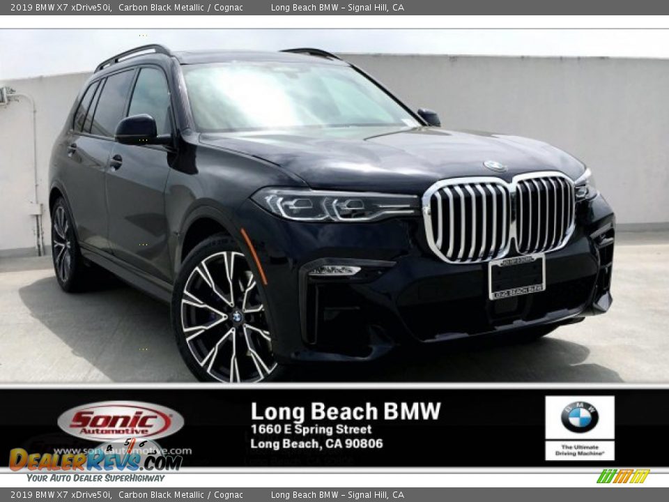 2019 BMW X7 xDrive50i Carbon Black Metallic / Cognac Photo #1