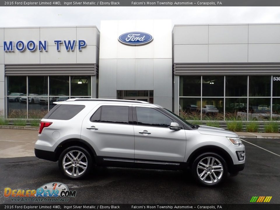 2016 Ford Explorer Limited 4WD Ingot Silver Metallic / Ebony Black Photo #1