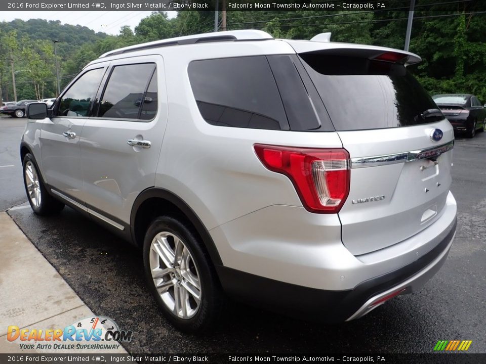 2016 Ford Explorer Limited 4WD Ingot Silver Metallic / Ebony Black Photo #5