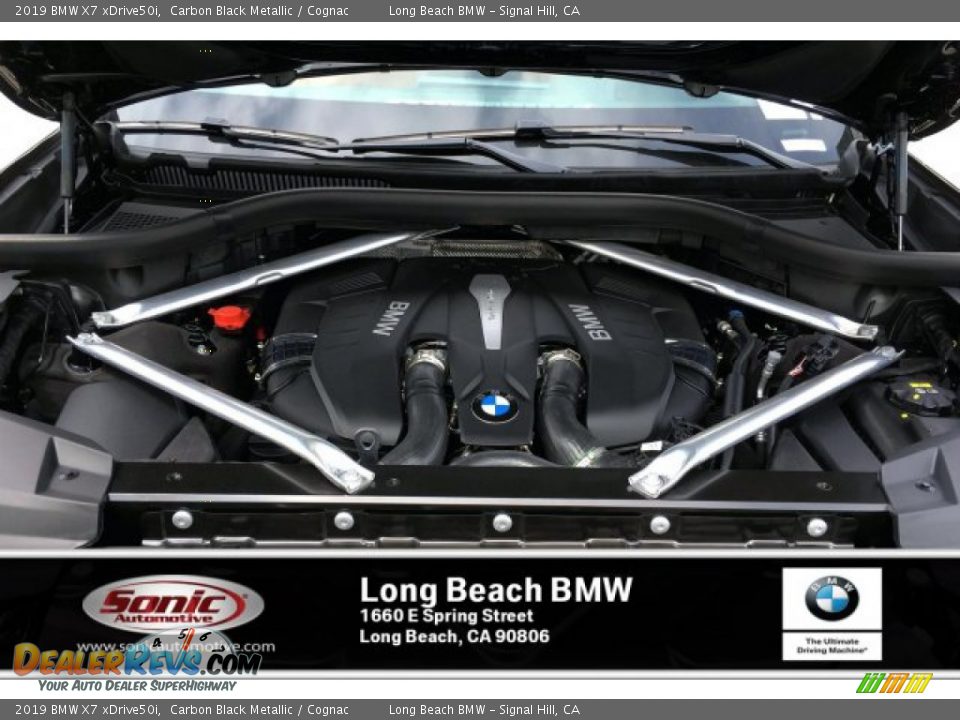 2019 BMW X7 xDrive50i Carbon Black Metallic / Cognac Photo #8