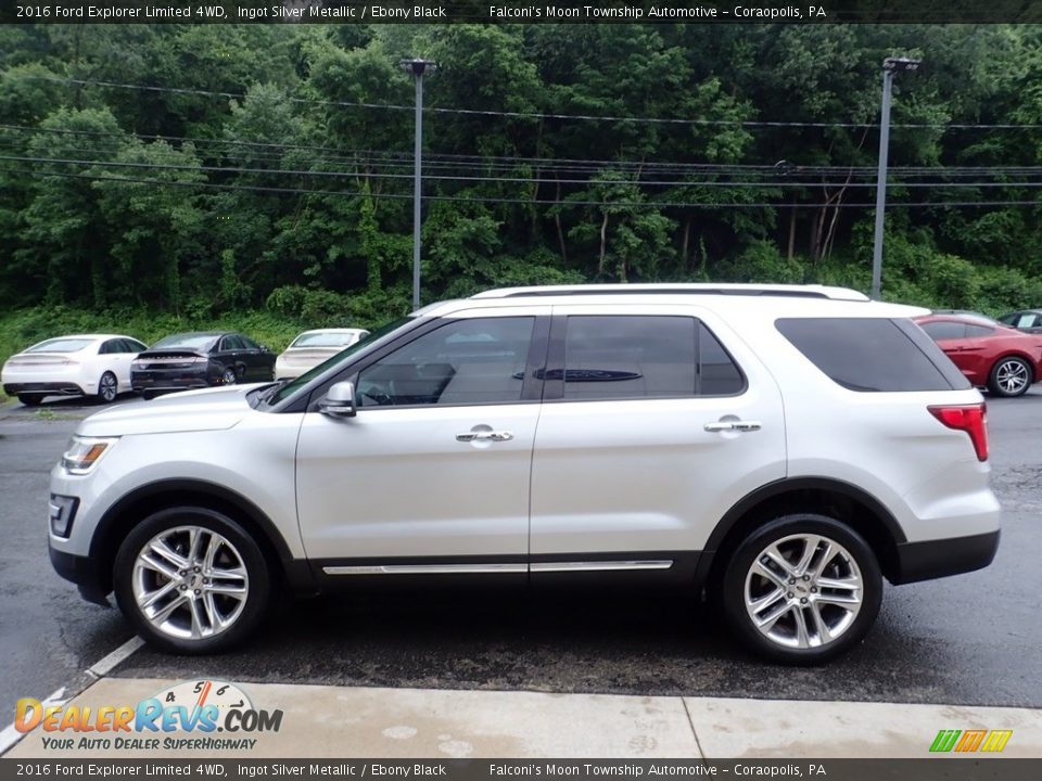 2016 Ford Explorer Limited 4WD Ingot Silver Metallic / Ebony Black Photo #6