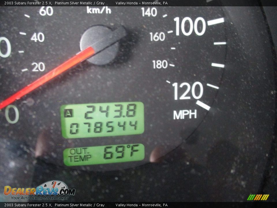 2003 Subaru Forester 2.5 X Platinum Silver Metallic / Gray Photo #20