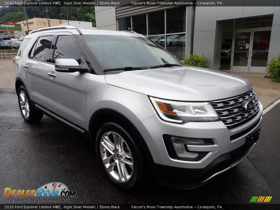 2016 Ford Explorer Limited 4WD Ingot Silver Metallic / Ebony Black Photo #9