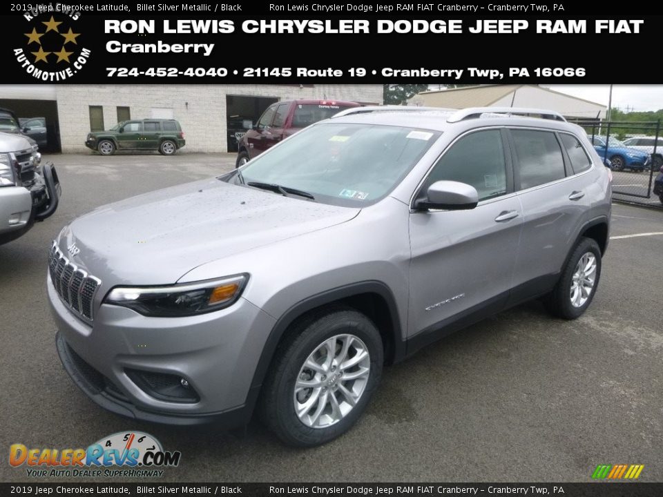 2019 Jeep Cherokee Latitude Billet Silver Metallic / Black Photo #1