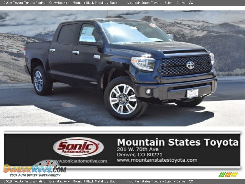 2019 Toyota Tundra Platinum CrewMax 4x4 Midnight Black Metallic / Black Photo #1